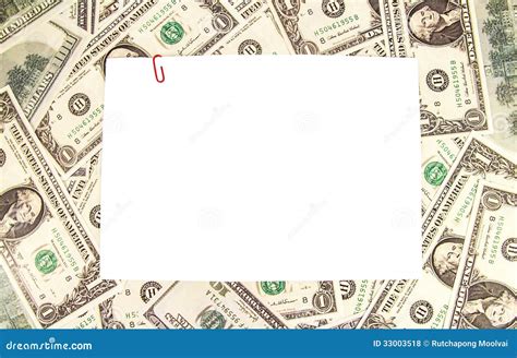 Dollar Bill Currency Border On White Royalty Free Stock Photos Image
