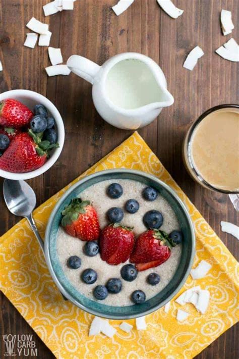This encourages the body to burn fat and leads to weight loss. A high fiber coconut low carb porridge that's easy to make on the stove top or in an electric ...