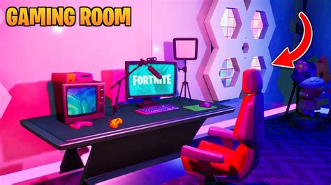 Building A Aesthetic Gaming Setup In Fortnite Creative Speed Build