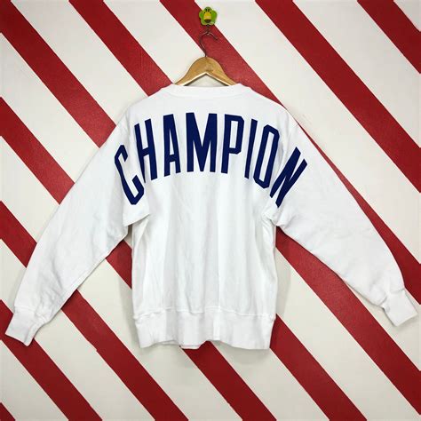 Vintage Champion Sweatshirt Crewneck Champion Sweater Pullover Streetwear Champion Embroidery 