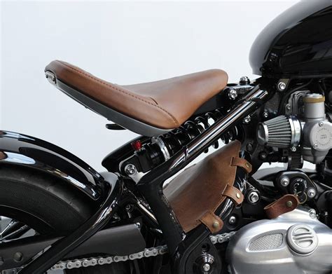 Premium leather motorcycle seat (bobber seat) handmade from alex leather craft. Leather seat for Triumph Bobber 1200 (2017-...)