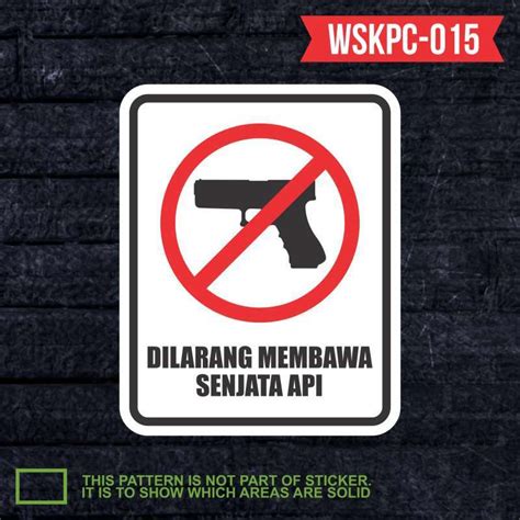 Jual No Brand Stiker Label Rambu Keselamatan Safety Sign K3 Sticker Isi 2x Wskpc 015 Di