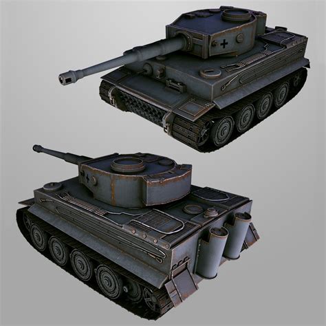 Veteran Tiger Tank Free 3d Model 3ds Obj C4d Free3d