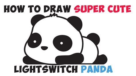 How To Draw A Super Cute Kawaii Panda Bear Laying Down Easy Step By