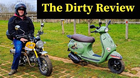 The Dirty Bike Review Vespa Et4 And Honda Monkey Youtube
