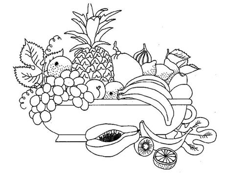 Tropical Fruits Coloring Pages Coloring Home