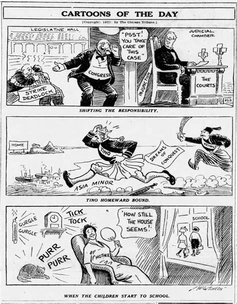 September 6th 1922 Cartoons Of The Day From The Chicago Tribune