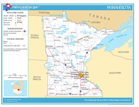 Map Of Minnesota Street Map Online Maps And