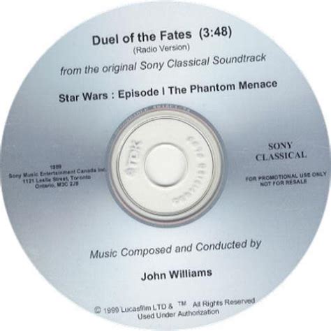 John Williams Duel Of The Fates Radio Version From Star Wars