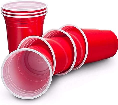 16 Ounce Disposable Party Cups Red Plastic Drinking Cup For Cold Drinks Sodas