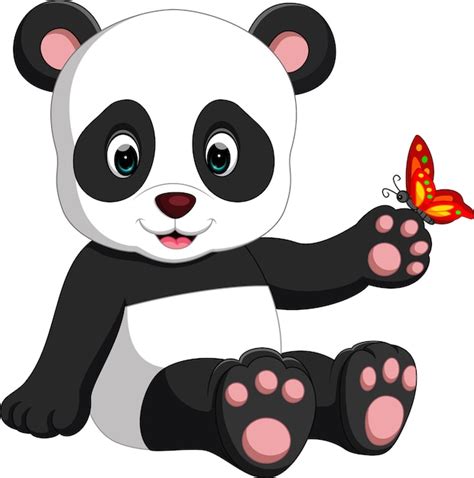 Lindo Panda De Dibujos Animados Vector Premium Free Vector Freepik My
