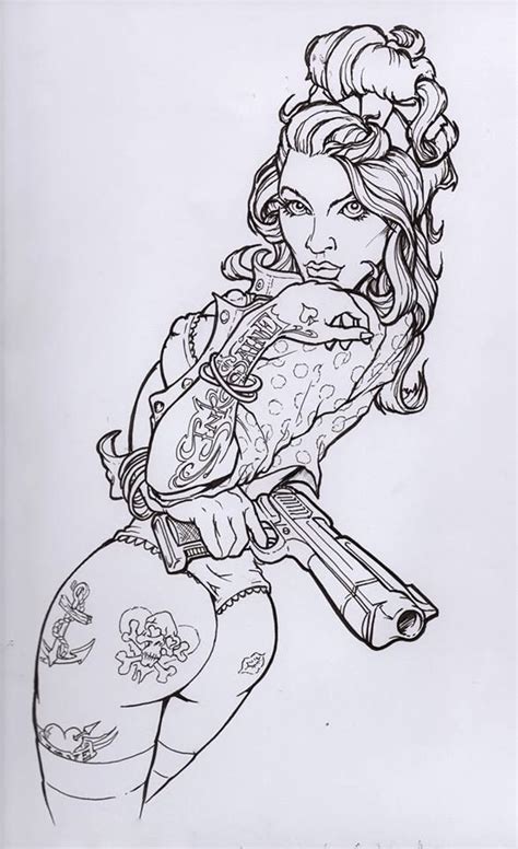 Printable Pin Up Girl Coloring Pages Free Wallpapers HD