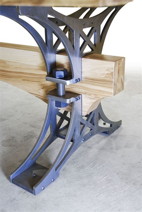 Stainless steel end table with marble top. Brandner Design White Ash Truss Table | Vintage industrial ...