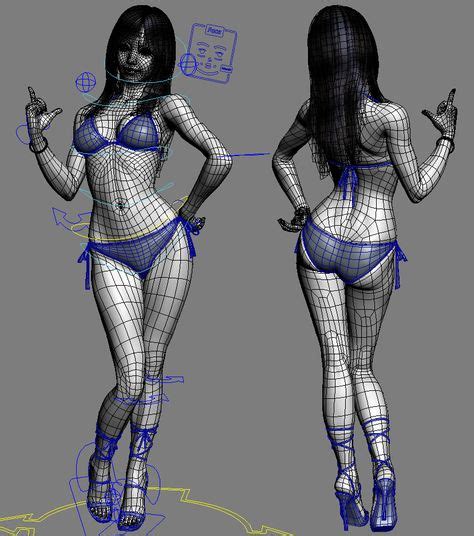 Wireframe Ideas In Wireframe Character Modeling Topology