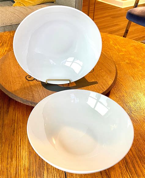 10 Crate & Barrel Large White Serving Bowls-Set of TWO | Etsy