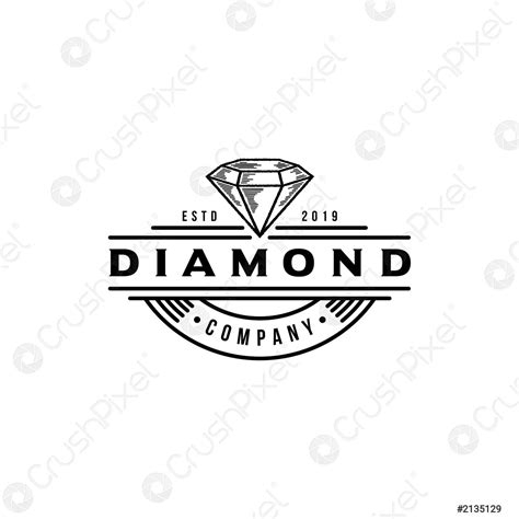 Vintage Diamond Logo Stock Vector Crushpixel