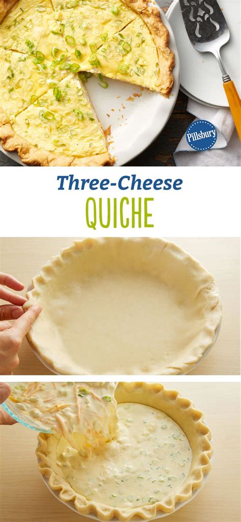 This homemade pie crust recipe is tender, buttery and flaky. Three-Cheese Quiche | Recipe | Quiche pie crust, Quiche ...