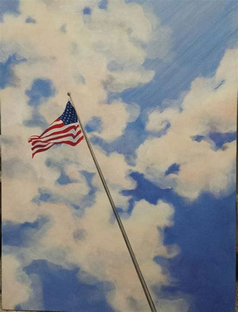 Flag American Painting Canvas Art Original Art Military Etsy Buy