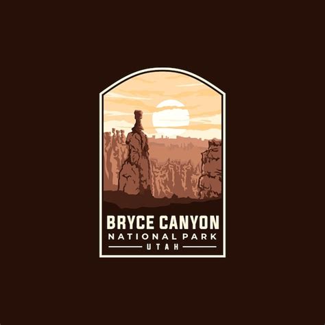 Premium Vector Bryce Canyon National Park Vector Template Utah
