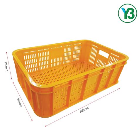 Plastik Kotak Bakul Sayur Buah Buahan Warna Kuning Yellow Basket