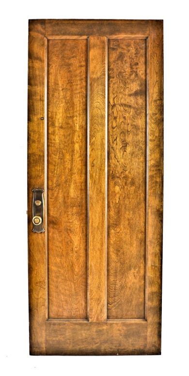 c 1910 1920 varnished birch wood double panel interior chicago apartment building passage door
