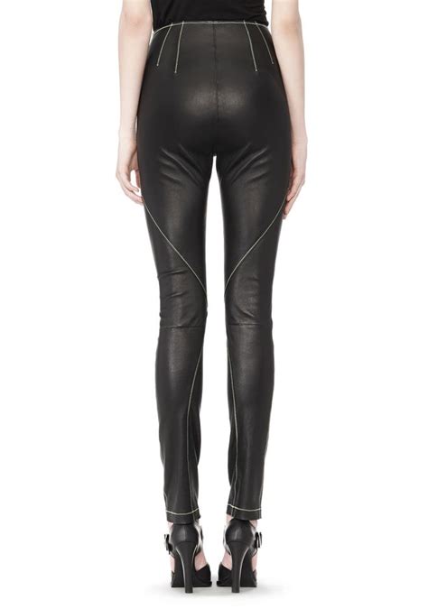 Alexander Wang ‎stretch Leather Leggings With Stitch Detail ‎ ‎pants