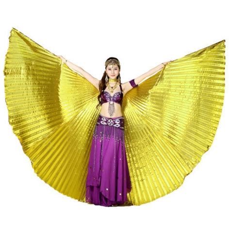 promotion egyptian egypt belly dance dresses costume isis wings performing accessories golden