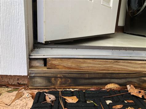 Wood How To Repair A Bulged Exterior Door Threshold Home