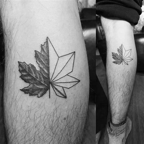 Leaves, particularly, are associated with the cycle of life many times. 80 Maple Leaf Tattoo Designs For Men - Canadian And ...