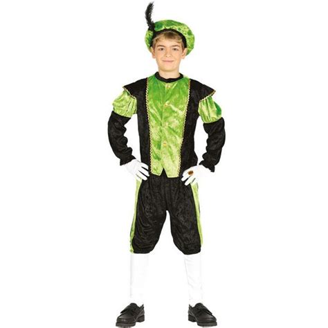 Disfraz De Paje Real Verde Para Niño Y Niña