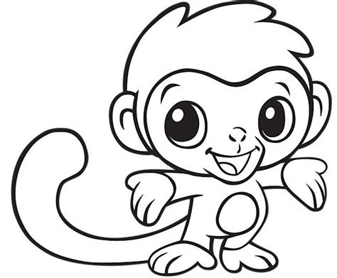 Cute Baby Monkey Drawings Free Download On Clipartmag
