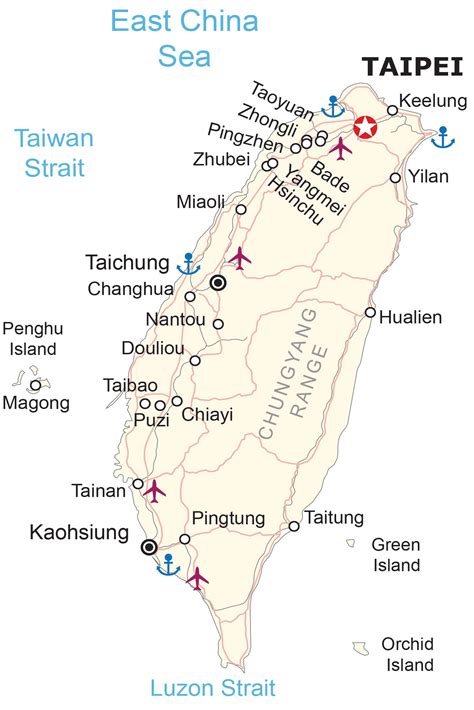 Map Of Taiwan Cities And Roads Gis Geography
