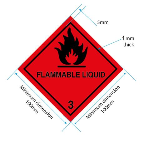 Class 3 Label Flammable Liquid Labels Placards Buy Online