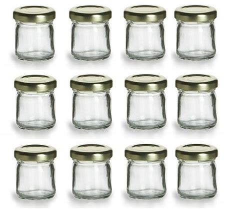 1 Ounce Mini Glass Honey Jars For Jam Honey With Gold Lid Pack Of 24