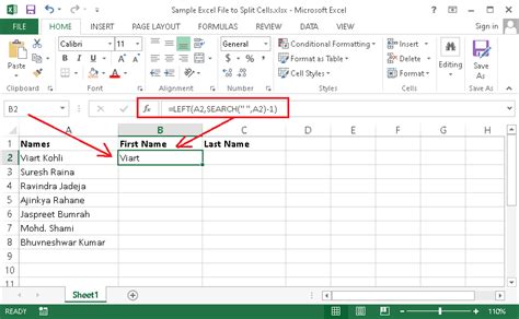 How To Split Cells In Excel Javatpoint