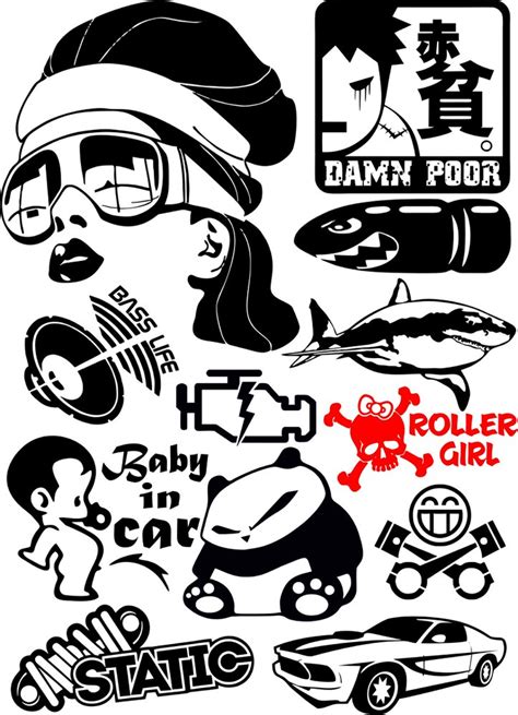 Download Vinyl stickers Vector Pack Free Vector cdr Download - 3axis.co