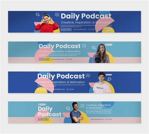 Podcast Youtube Banner Templates PSD Youtube Banner Design Podcasts Youtube Banners