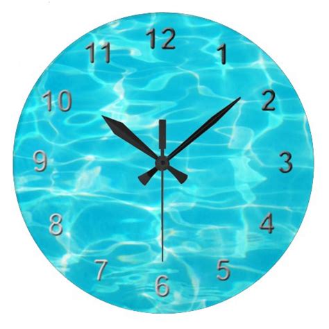 Swimming Pool Large Clock Zazzle
