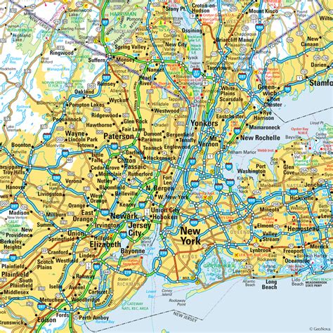 New York City Metropolitan Area Map New York City Map Map Of New