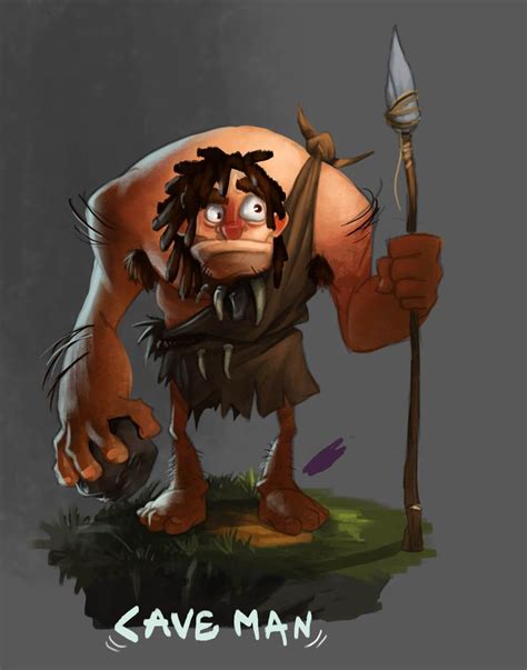 Artstation Cave Man Segun Samson Character Illustration Character