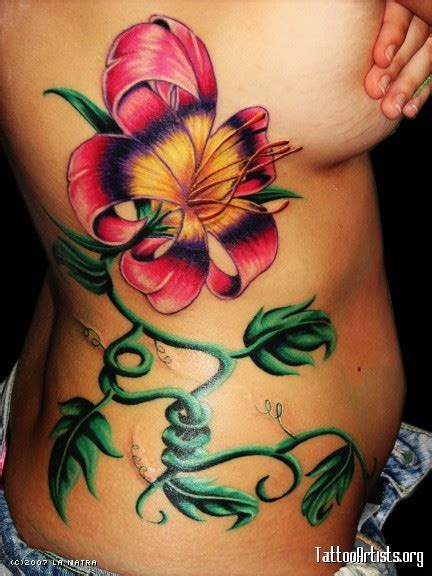Hawaiian Flower Top Tatto Top Tattoo Designs
