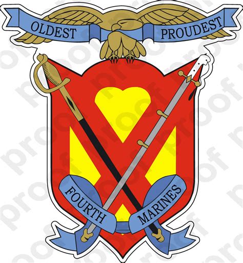 Sticker Usmc Unit 4th Marines Regiment Usmc Lisc 20187 Ebay