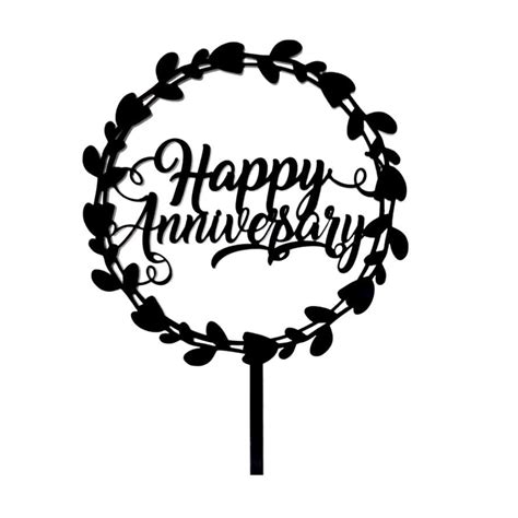 Small Happy Anniversary Cake Topper Pack Of 10 Pcs Cakes In The City