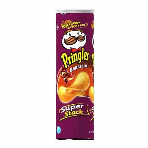 Pringles Potato Crisps Super Stack Barbeque 181 Biscuits Snacks