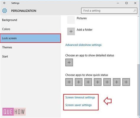 How To Configure Screen Saver In Windows 10 Quehow