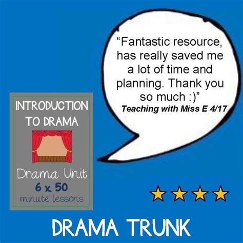 Back To School Introduction To Drama Unit Suitable For Grades 5 12