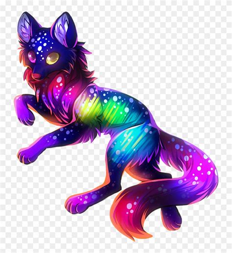#rainbow #wolf #animal #puppy #pup #baby #freetoedit - Rainbow Wolves