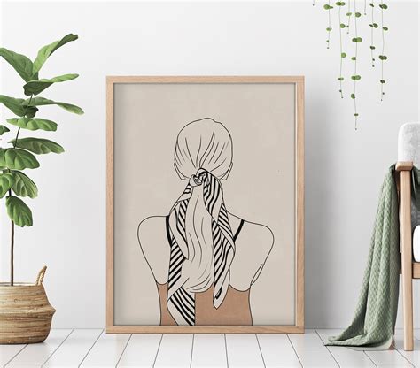 Line Art Woman Print Female Poster Minimal Woman Line Etsy Abstract