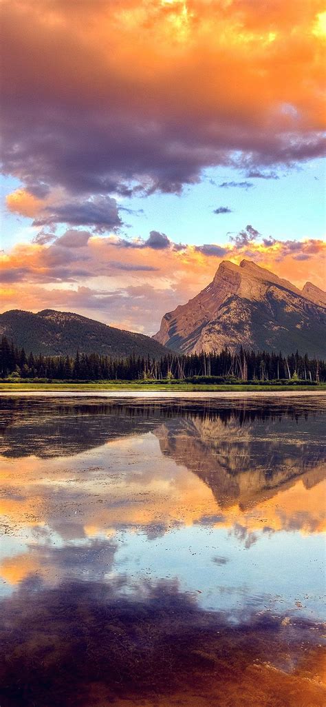 Mountain Lake Sunset Iphone X Wallpapers Free Download