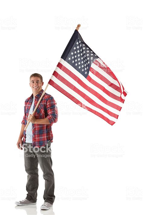 Man holding An american flag | American flag photos, American flag ...